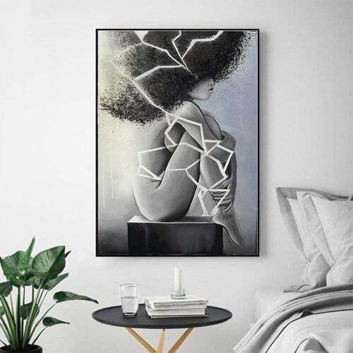 MUTU Black And White Abstract Woman Print And Posters Wall Art Canvas Paintings Picture For Bedroom Room Modrem Home Dercor