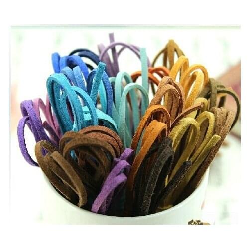 Free Shipping - 110 Meters 22 Mixed Colors 2.8mm Leather Cord,Suede Faux Leather Rope Cord,Jewelry Flat Leather String Cord