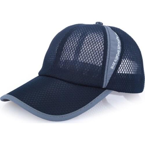 Summer Mesh Baseball Cap Outdoor Breathable Sport Hiking Hats Casquette Women Men Solid Running Hiking Sun hat