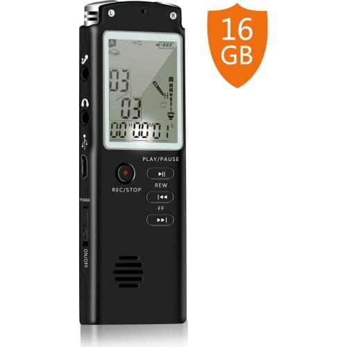 16GB Digital Voice Recorder Voice Activated Recorder Playback Upgraded Sound Audio Recorder Dictaphone Line in Lectures Meetings
