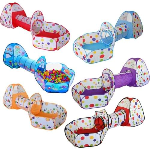 3 In 1 Baby Playground Playpen Portable Childrens Toys Tent Dry Pool Ball Pits Kids Tents Child Tunnel parc bebe