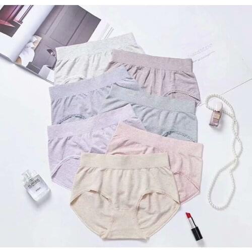 Jian Peng cotton panties seamless mid-rise underwear women elastic sexy panties femme comfort plus material period panty