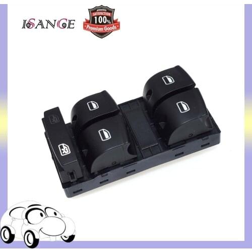 ISANCE New Master Electric Power Window Switch 4F0 959 851, 4FD959851 Panel Fit For Audi A6 C6 05-07, Free Shipping (AD102)