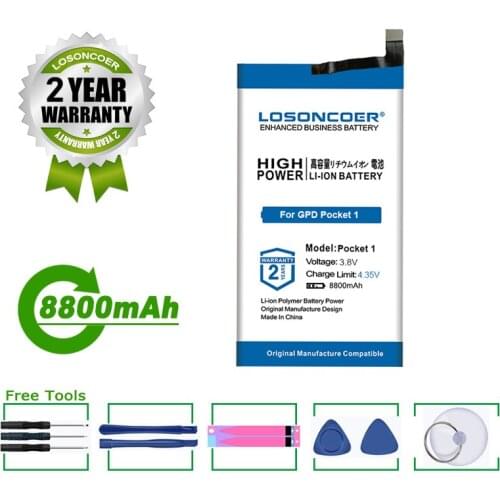 LOSONCOER 6664107 Polymer Lithium Ion Li-ion Battery 8800mAh for GPD Pocket 1 Handheld Gaming Laptop,GamePad Tablet Pc