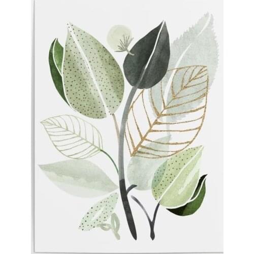 Modular Canvas HD Prints Pictures Forest Bouquet Green Leaf Wall Art Painting Home Decor Posters For Living Room No Framework