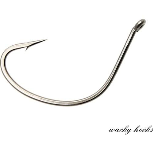 2019 New Design High Carbon Steel 10pcs/lots SENKO Soft Worm Barbed Fishing Hook WIDE GAP Senko Wacky Rig Carp Fishing Hook