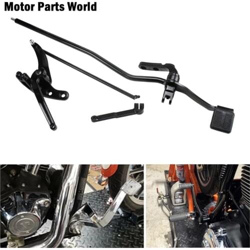 Motorcycle Forward Controls Linkages Kits Gloss Black For Harley Dyna Street Bob FXDB Fat Bob FXDF Super Glide Custom FXDC FXDL