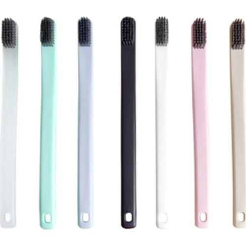 New 1pc Ultra Fine Bamboo Charcoal Toothbrushes Set Adult Reusable Soft Bristles Anti-skid Toothbrush Men Women High Density