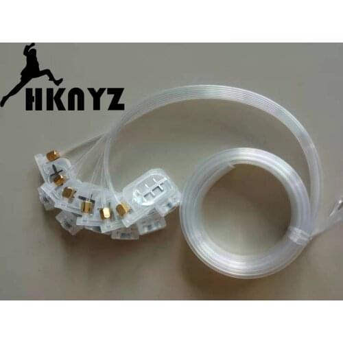 NEW 6 color 3x2mm ink tube hose pipe pipe line with square small damper screw nuts oring for For Epson 1390 R330 R290 T50 L800