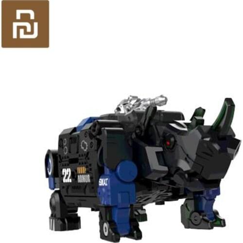 Newest Origianl Youpin Transformed Toy Beast Series Blue Armor 22 Movable, Fierce Special Police Surprise Attack Desktop