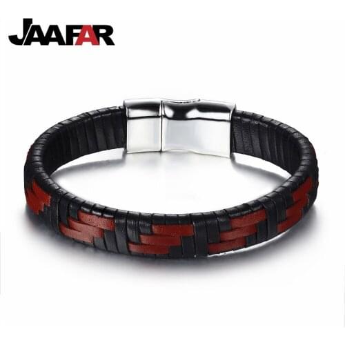 New fashion fine jewelry for men titanium steel leather bracelets male Vintage bracelet personality gifts hombres cuero pulsera