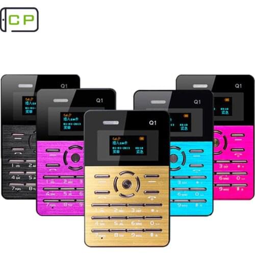 Russian Keyboard Original AEKU Q1 Ultra thin Pocket Card Children Student Mobile Phone MP3 Player FM No Camera