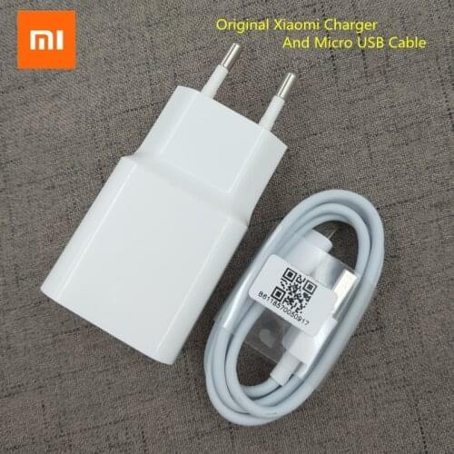 Original Xiaomi Mi 4X 4C USB 5V 2A Travel Charger EU Plug Adapter 80cm Micro USB Cable For Redmi S2 4 3 7 7A 6A 5A Note 6 5 pro