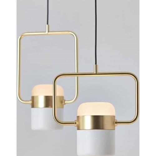 Plated Pendant Lights Rose Gold Postmodern Led Wrought Iron Nordic Simple Suspension Lamp Dining Room Bedroom Hanglamp Light