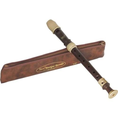 IRIN 8 Holes Baroque Recorder Clarinet Flute Woodwind Instrument Musical Educational Tool Gift with PU Bag + Cleaning Tool