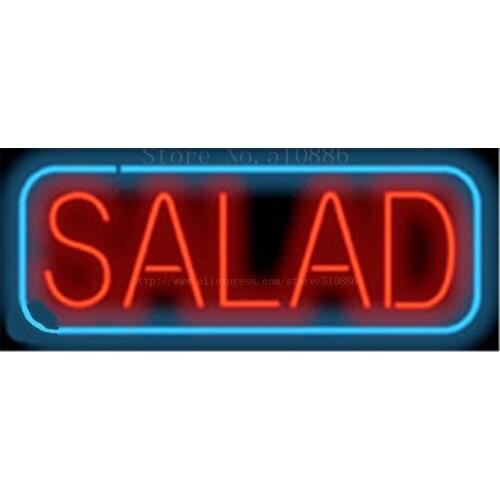 Salad NEON SIGN REAL GLASS BEER BAR PUB LIGHT SIGNS store display Restaurant shop food dinning Subs Advertising Lights17*14"