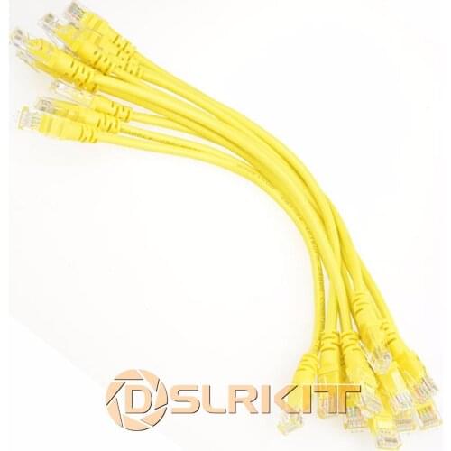 Lot 10 cables/ 8inch 21cm 568B CAT5E UTP Ethernet RJ45 Patch Cable Network Cable