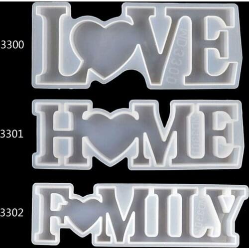 Love Home Family Silicone Mold Love Resin Mold Love Sign Word Mold Epoxy Resin Molds for DIY Table Decoration Art Crafts