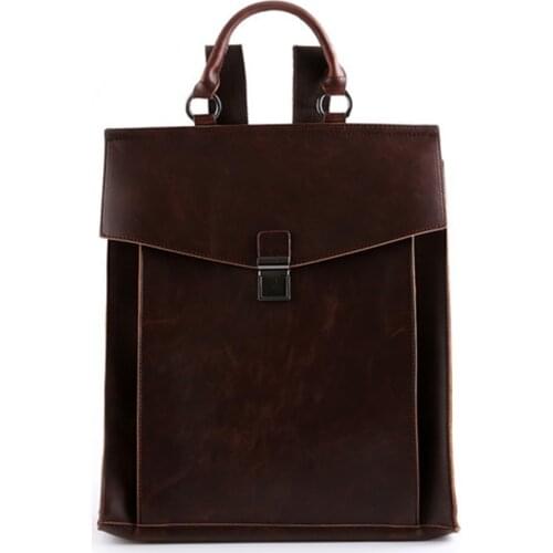 High Quality Waterproof Leather Men Women Schoolbag Backpack Fashion Anti-theft Women Backpacks Large Capacity Laptop Travel Bag