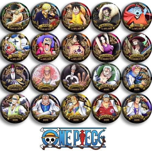 Japan Anime ONE PIECE Monkey D. Luffy Cosplay Bedge Cartoon Collect Badges For Bags Hats Button Clothes Brooch Pins Xmas Gifts