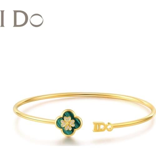 I Do 2020 trend Four-leaf Clover Bracelet Fine Jewelry Genuine Diamond 18 K Gold Lucky Gift For Women Christmas New Year