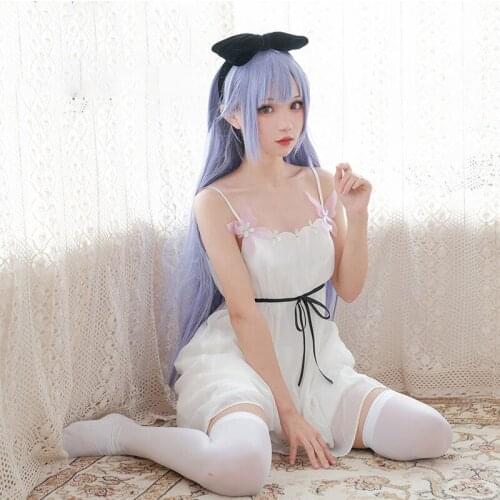 Game Azur Lane HMS Unicorn Cosplay Costume Women Cute White Dress Causal Sleepwear Halloween Carnival Uniforms Custom Made