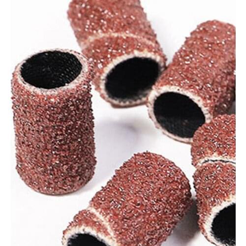 1 Box Manicure Sand Band Multi Nail Art Drill Accessories High Strength Emery Fabric Electric Nail Machine Drill Sanding Rings