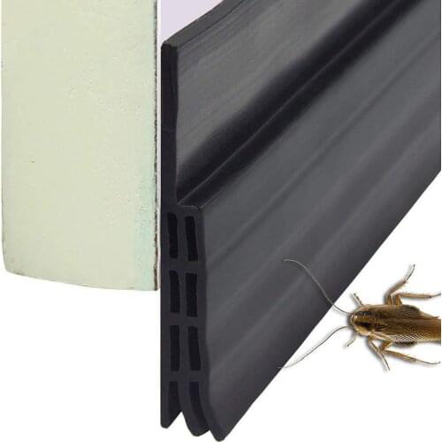 1M Door Bottom Sealing Silicone Draft Stopper Adhesive Threshold Seals Rubber Self-adhesive Doors Seal Strip Stickers