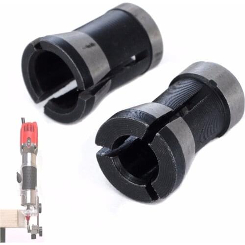 1 Pair High Precision Collet Chuck CNC Engraving Trimming Machine Electric Router 6.35mm 8mm Hole Diameter