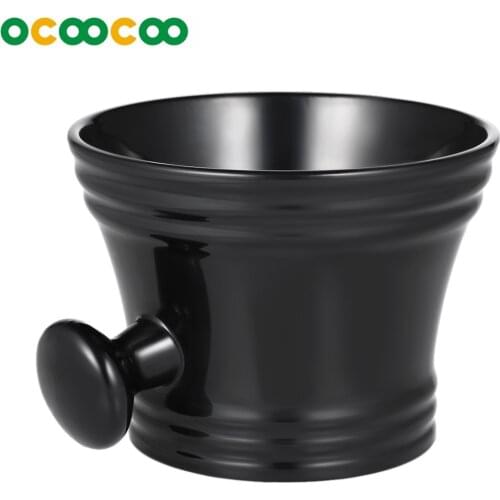 Mans Shaving Mug Bowl with Handle Soap Mug Bowl Cup for Shave Brush Plastic Male Face Cleaning Mug Cup Tools for Razor Brush