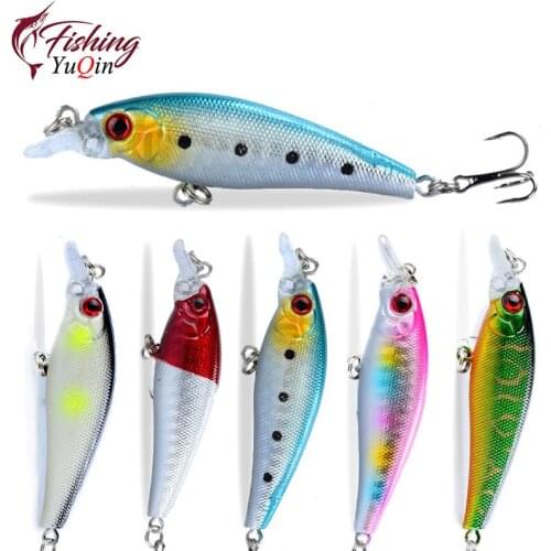 1 PCS 7.5cm 6.5g Minnow Fishing Lures Wobbler Hard Baits Crankbaits ABS Artificial Lure for Bass Pike Fishing Tackle