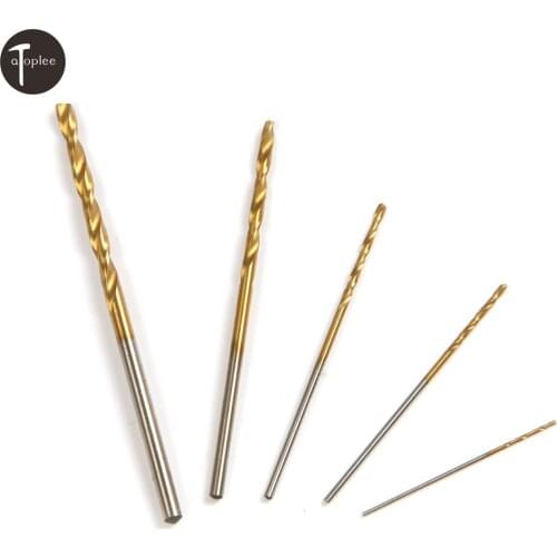 1PC Titanium Coated Twist Drill Bit M2-6542 HSS Straight Shank Drill Bit Machining Twist Drilling Tools 0.5/0.8/1/1.5/2mm