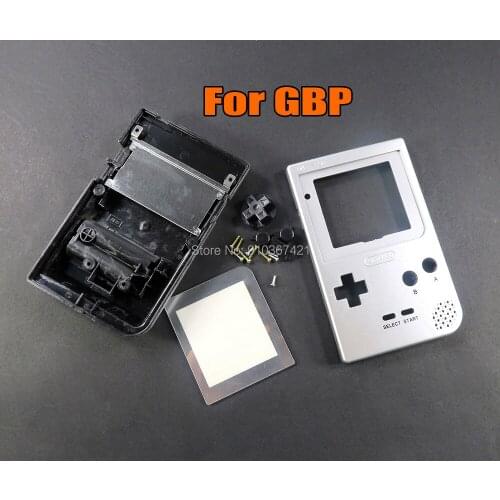 10sets/lot Replacement Gold Sliver Grey Full Set Housing Shell Case Cover With Buttons Screw For Gameboy Pocket GBP Game Console