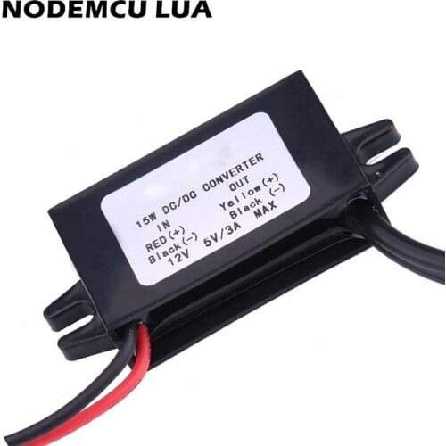 12V to 5V 3A 15W DC-DC Converter Buck Module Power Supply Regulator for Car Charger Dual USB Output