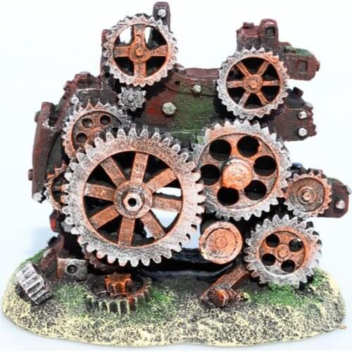 Aquarium Ornament Creative Gear Micro Landscape Fish Tank Decor Crafts