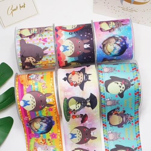 Free shipping 2021new arrival 50yards cartoon printed grosgrain ribbons 53215