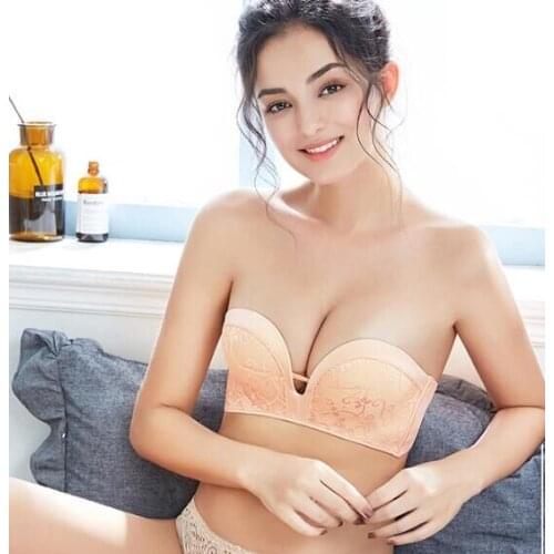 Bra Push Up Underwear One-Piece Seamless Bra 1/2 Cup Sexy Bras For Women Adjustable Straps Bralette Female Underwear