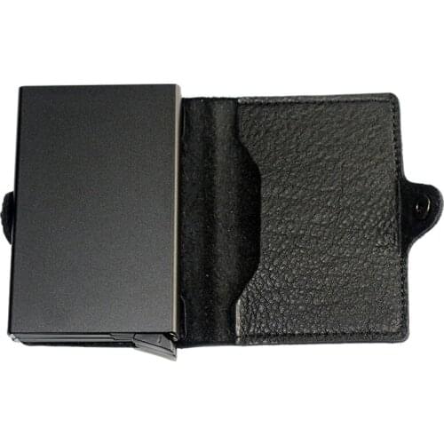 Credit Card Case Holder Metal Purse Men Porte Carte Rfid Mini Wallet Security Smart Double Box Aluminum Business
