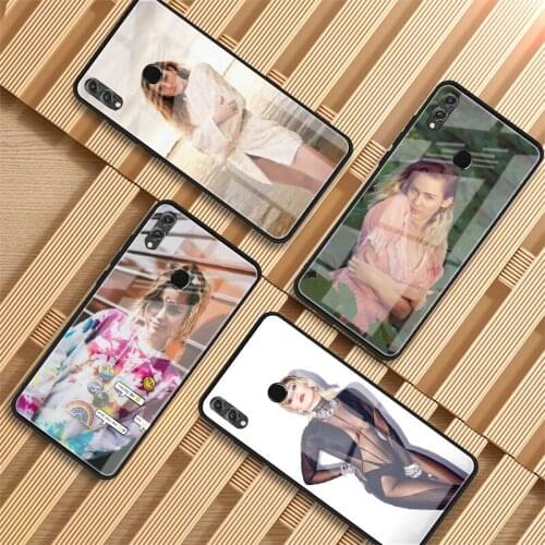 Miley cyrus Tempered Glass Phone Case For Huawei P20 P30 P40 P40 Lite Pro Psmart Mate 20 30 Cover Shell