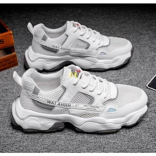 De Sneakers running leisure summer spring Sneaker solid men breathable slip Men hombre athletic mesh Light 39 man walking shoe