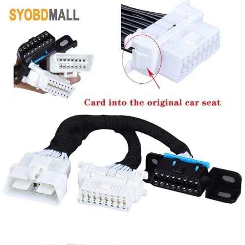 15CM 30CM 16 Pin OBD OBDii Splitter Extension Cable OBD2 12v 24v One Male To Two Female Y Cable OBD 16PIN Extension Flannel Wire