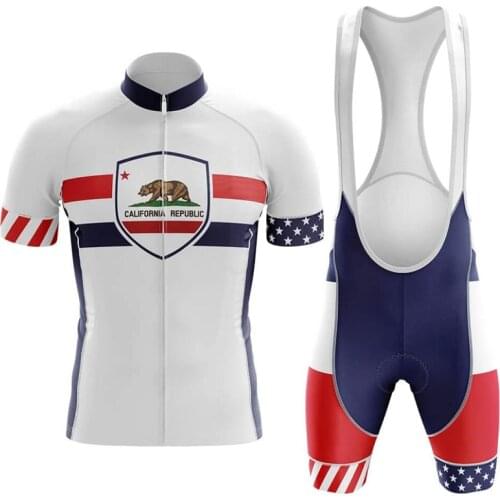 Classic California Clothing Mountain Cycling Jersey Set Ropa Ciclista Hombre Maillot Ciclismo Road Bike Jerseys set