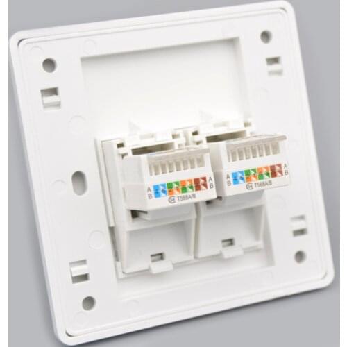 1 Pcs 86x86 Type RJ45 CAT5E Computer Network Module Socket Panel Cable Interface Outlet Wall Socket