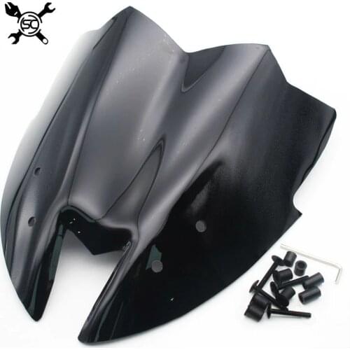 Motorcycle Black WindScreen Windshield Viser VIsor new style Fits For kawasaki z800 2012 2013 2014 2015 2016 Double Bubble