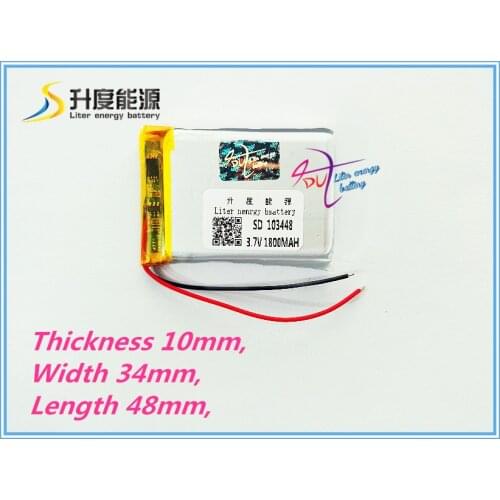 Best battery brand Size 103448 3.7V 1800mah tablet battery with Protection Board For MP4 GPS Tablet PCs