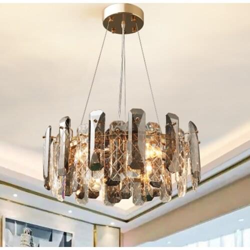 Modern chandelier lighting led black chandeliers for living room hotel hall crystal hanging lamp home decoration люстра