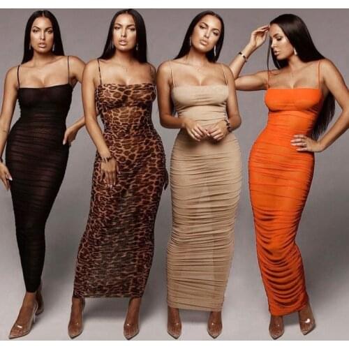 WJFZQM Spaghetti Strap Tight Bodycon Dress Ruched Sexy Backless Midi Dress Summer Black Tube Party Dresses Women Club Two Layers