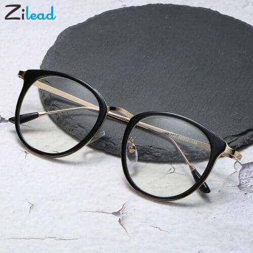 Zilead Fashion Retro Anti Blue Light Glasses Frame Metal Round Optical Sepectacles Plain Eyeglasses Eyewear For Men Women Unisex