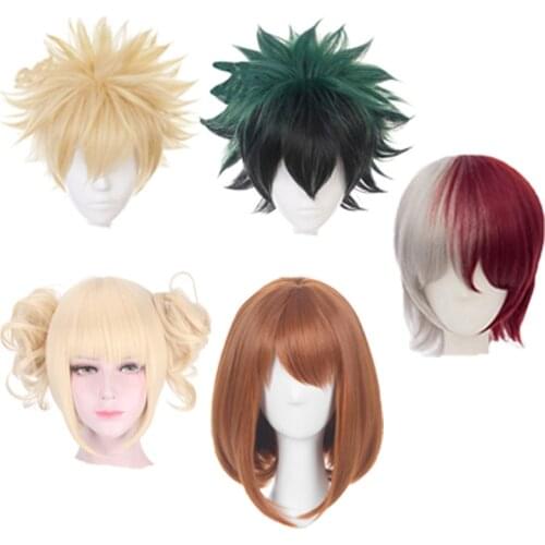 Boku no Hero Academia Kaminari Denki Wig My Hero Academia Heat Resistant Synthetic Hair Cosplay Wigs +Wig Cap Todoroki Shoto wi