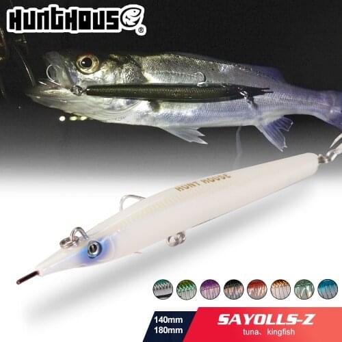 Hunthouse Sayoris pencil stickbait baits 14cm 18cm seabass predator fish long cast fishing trolling lures sinking jigging lures
